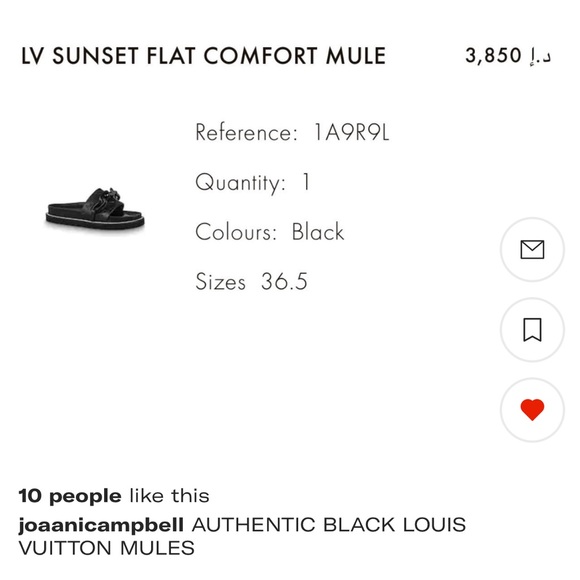 ❌SOLD❌Authentic Louis Vuitton Black leather Mules 🖤 - Picture 2 of 10